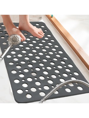 Shop A Way 63X35 cm Vantuzlu Banyo ve Duşakabin Paspası – Silikon Vakumlu Kaymaz Zemin Paspası, Su Geçirmez Duş