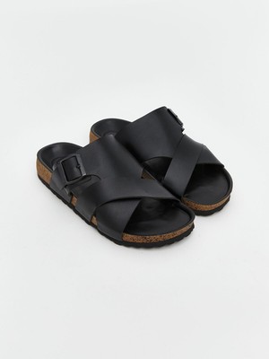 Lc Waikiki Yeni Sezon Deri Görünümlü Erkek Terlik