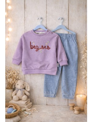 Baby Buu Kız Bebek Mevsimlik Alt Üst %100 Pamuk Waffle Takı