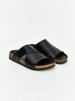 Lc Waikiki Yeni Sezon Deri Görünümlü Erkek Terlik