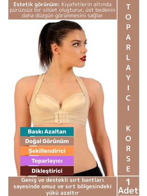 Wintoup Iz Iç Göstermez Şekillendirici Esnek Konforlu Estetik Şık Sırt Toparlayıcı Korse