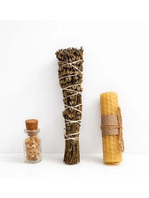 Chellomood - Meditasyon Arınma Seti - Lavanta Tütsü - Balmumu - Günlük Reçine Tütsü