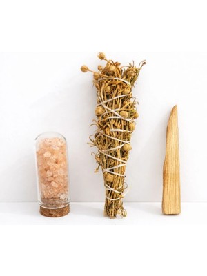 Chellomood -Meditasyon Arınma Seti - Palo Santo Ağaç Tütsü + Üzerlik Tütsü + Himalaya Tuzu