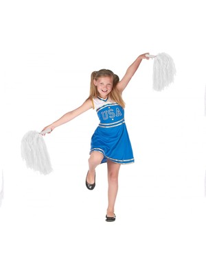 Marsilyan Beyaz Renk Gösteri Ponponu Çift