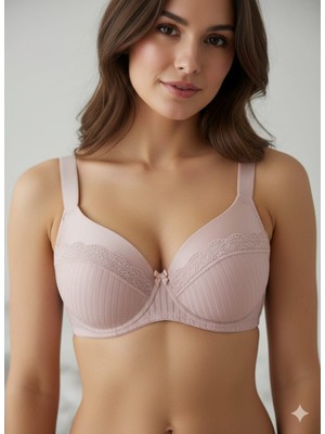 Ecem Yumuşak Dokulu Fitilli Destekli Kadın Sütyen