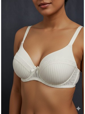 Ecem Yumuşak Dokulu Fitilli Destekli Kadın Sütyen