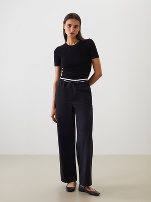 Lc Waikiki Yeni Sezon Beli Lastikli Geniş Paça Kadın Pantolon