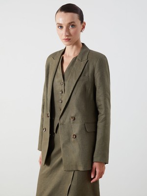 Lc Waikiki Yeni Sezon %100 Keten Kadın Blazer Ceket