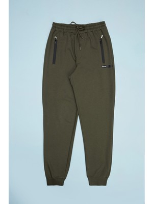 FullaModa Beli Lastikli Baskılı Erkek Çocuk Jogger Eşofman Altı