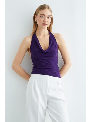 FullaModa Boyundan Geçmeli Bluz