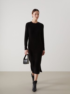 Lc Waikiki Yeni Sezon Bisiklet Yaka Kadın Triko Elbise