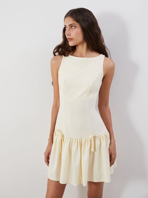 Lc Waikiki Yeni Sezon Bisiklet Yaka A Kesim Poplin Mini Elbise