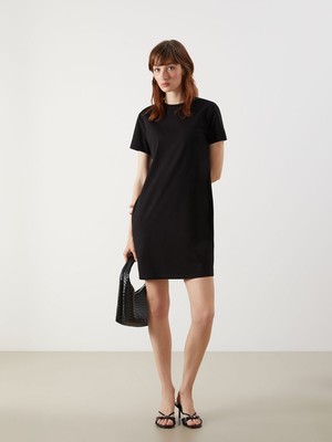 Lc Waikiki Yeni Sezon Bisiklet Yaka A Kesim Mini Elbise