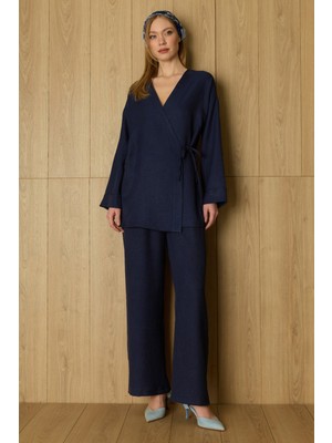 FullaModa Fullamodest Yandan Bağlamalı Kimono 2 Li Takım