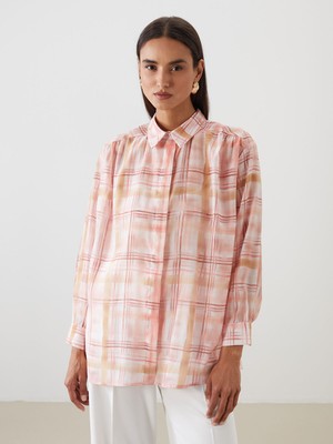 Lc Waikiki Yeni Sezon Ekose Oversize Kadın Gömlek Tunik