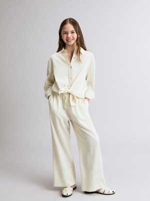 Lc Waikiki Yeni Sezon Beli Lastikli Kız Çocuk Pantolon