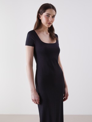 Lc Waikiki Yeni Sezon Kare Yaka Bodycon Elbise