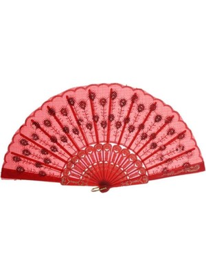 Erseyy Pullu Yelpaze Kırmızı 12 Adet