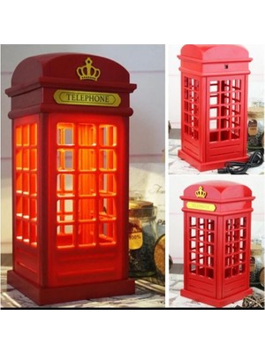 Erseyy Dekoratif Dokunmatik Telefon Kulübeli Masa Lambası