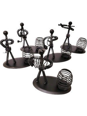 Erseyy Dekoratif Metal Adam Müzisyen Kalemlik