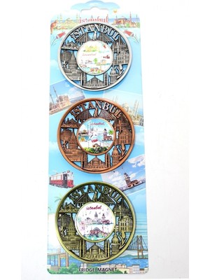 Marsilyan Istanbul Temalı Metal Magnet 3'lü Set ALK2891