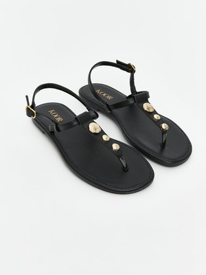 Lc Waikiki Yeni Sezon Deri Görünümlü Kadın Sandalet