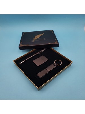 Erseyy Siyah Anahtarlık Çakmak ve Tükenmez Kalem