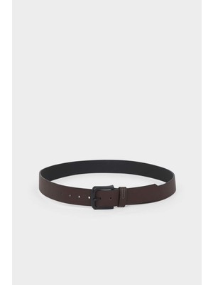 DeFacto Erkek Dikdörtgen Toka Suni Deri Jean Kemeri H0295AXNS