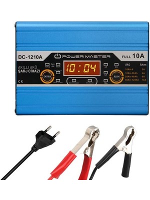 LTG Nova DC-1210A 12 Volt 10 Amper Digital Ekranlı Akıllı Akü Şarj Cihazı