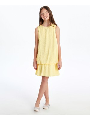 Lc Waikiki Yeni Sezon Bisiklet Yaka Kız Çocuk Elbise