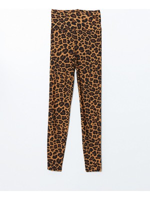 Lc Waikiki Yeni Sezon Beli Lastikli Leopar Desenli Kadın Tayt