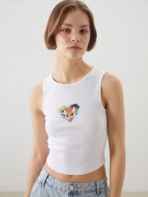 Lc Waikiki Yeni Sezon Powerpuff Girls Baskılı Crop Kadın Atlet