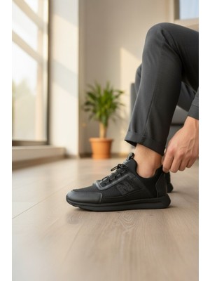 Enoch Erkek Spor Ayakkabı Günlük Sneaker N Logo Detaylı Esnek Yürüyüş ve Fitness Modeli