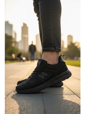 Enoch Erkek Günlük Spor Ayakkabı Süet Detaylı Sneaker H Logolu Retro Stil Rahat Kalıp