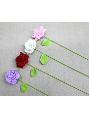 Erseyy El Örgüsü Tekli Gül