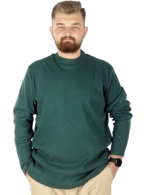 ModeXL Mode Xl Büyük Beden Uzun Kol Yarım Balıkçı Kazak 22558 Nefti