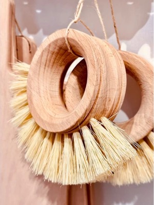 Ahşap Sebze Meyve Yıkama Fırçası