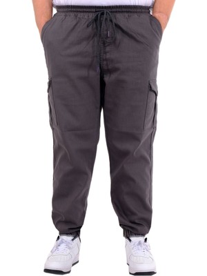 ModeXL Mode Xl Büyük Beden Erkek Gabardin Kargo Jogger Doga 21927 Antrasit