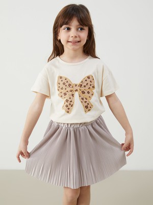 Lc Waikiki Yeni Sezon Beli Lastikli Pileli Kız Çocuk Etek