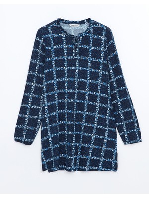 Lc Waikiki Yeni Sezon Bağlamalı Yaka Desenli Kadın Tunik