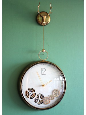 Erseyy Çarklı Geyikli Duvar Saati
