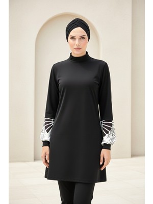 Marina Tam Kapalı Tesettür Mayo Siyah M2114