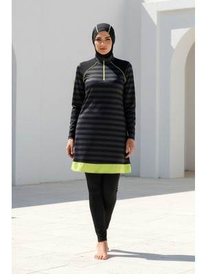 Marina Tam Kapalı Tesettür Mayo Siyah M2232