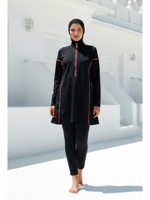 Marina Tam Kapalı Tesettür Mayo Siyah M2271
