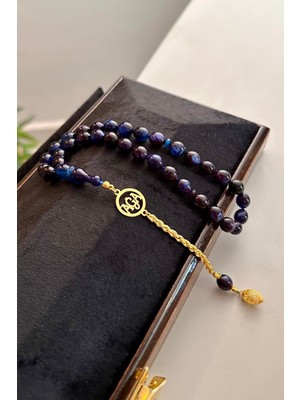 Dergah Tesbih Atölyesi Ağa Serisi Altın Tasarım Bilek Boy Ateş-I Sıkma Kehribar Tesbih