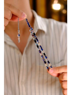 Dergah Tesbih Atölyesi Bilek Boy Gümüş Püskül Ateş-I Kehribar Tesbih