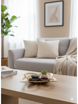 Festıve Kare Meyvelık Gold 28X28X6 cm