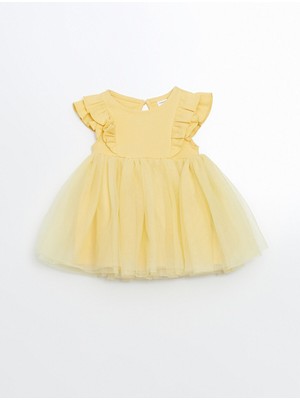 Lc Waikiki Yeni Sezon Basic Dantel Tüllü Kız Bebek Elbise