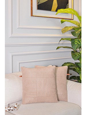 Bir Home Stil Jakar Özel Tasarım 2'li Dekoratif Kırlent Kılıfı 43X43 cm