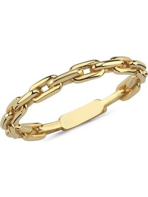 Zümrüt Sarraf 14 Ayar Altın Erkek Zincir Yüzük